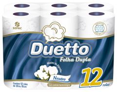 PAPEL HIG.DUETTO NT. F.D. L+P- 6X12X30MT