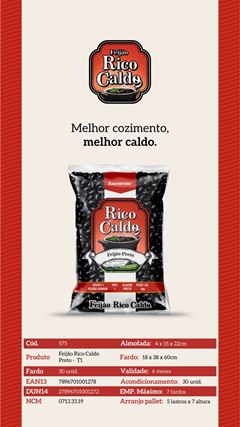 FEIJAO PRETO RICO CALDO T1 10X1KG