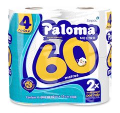 PAPEL HIG.PALOMA NEUTRO 60MT   16X4X60MT