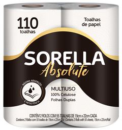 TOALHA PAPEL SORELLA ABSOLUTE 100%CEL.