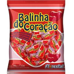 BALA FLORESTAL CORAÇÃO MORANGO 2X500GR