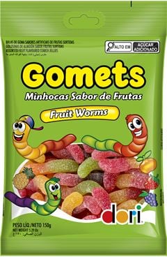 DORI GOMETS MINHOCA FRUTAS 12X150GR 9/27