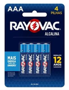 PILHA RAYOVAC ALC. PAL.AAA4(20955)6X4UN