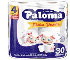 PAPEL HIGIENICO PALOMA FOLHA DUPLA  NEUTRO