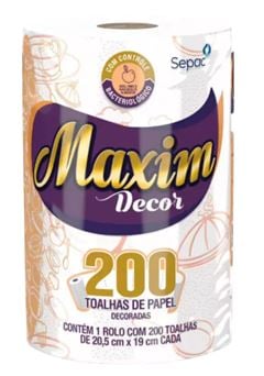 TOALHA PAPEL MAXIM DECOR(20,5X19CM)200FL