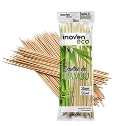 ESP. CHURRASCO INOVEN BAMBU 25CM 10X50UN
