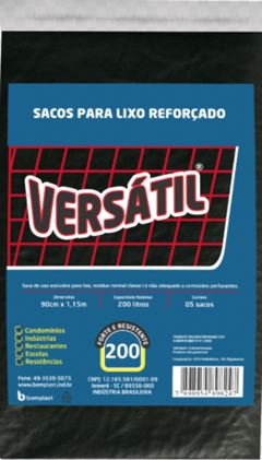 SACO LIXO VERSATIL REFOR.200LT(M.0,12)