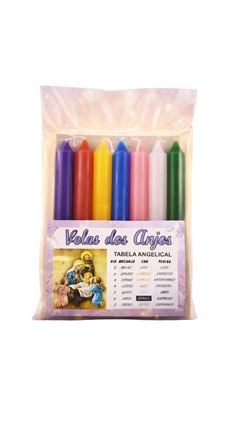 VELA DAGUARDA PALITO DOS ANJOS COLORIDAS