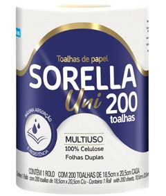 TOALHA PAPEL SORELLA UNI F.D. 100%CEL.