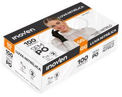 LUVAS NITRILICA PRETA INOVEN GG 1X100UN