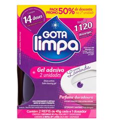 GEL SANITARIA ADESIVA GOTA LIMPA LAVANDA APLC+2 RF