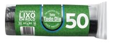 SACO LIXO TODO DIA 50LT(ROLO)25X10X50LT