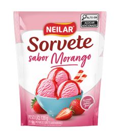 PO P/SORVETE NEILAR MORANGO 10X120G