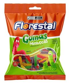 BALA FLORESTAL GOMAS MINHOCAS AZ 4X150GR