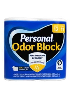 PAPEL HIGIGIENICO PERSONAL FOLHA DUPLA ODOR BLOCK L12P11 6X12X20