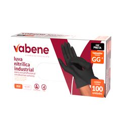 LUVAS NITRILICA PRETA VABENE GG 1X100UN