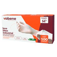 LUVAS DE LATEX VABENE M C/PO 1X100UN