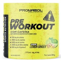 PRE TREINO COM CAFEINA LEMON GINGER PRONABOL