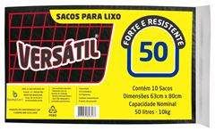 SACO LIXO  VERSATIL 50LT 25X10X50LT