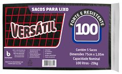 SACO LIXO  VERSATIL 100LT 25X5X100LT